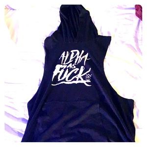 Gym Alpha workout Sleeveless Hoodie tank top